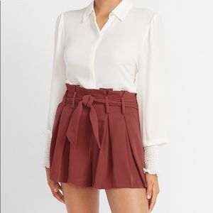 NWT! Express pleated paperbag dress shorts skirt 0